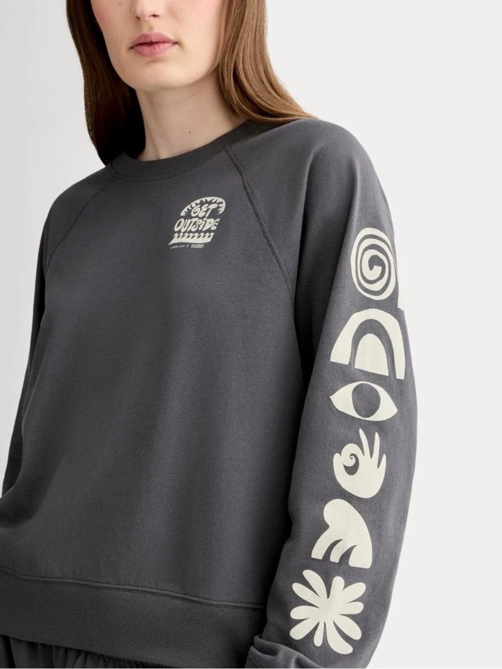 Everlane x Parks Project Off-Duty Graphic Long Sleeve Tee Forged Iron Gray